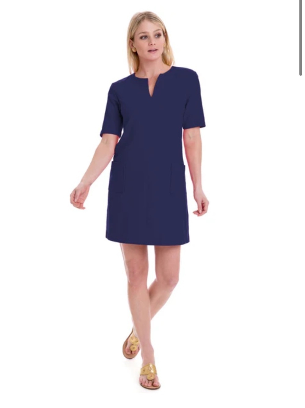 New GWYNETH DRESS
Elizabeth McKay blue Italian knit spring preppy $280 party